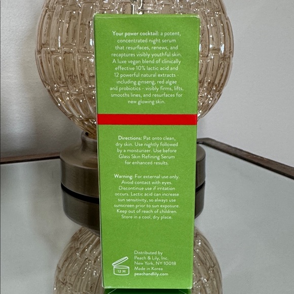 NEW Peach & Lily Power Cocktail Lactic Acid Repair Serum Skincare Face Neck - Picture 7 of 8